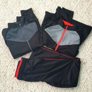 2 Zip Up Hoodies and Matching Athletic Pants